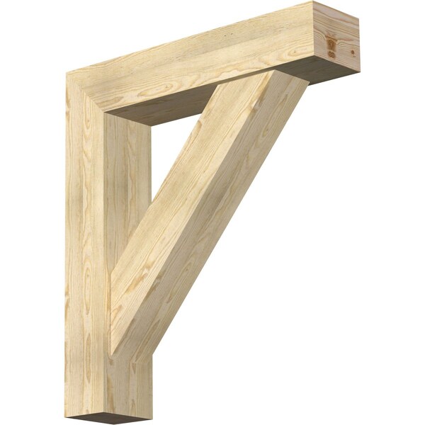 Ekena Millwork Traditional Block Rough Sawn Bracket w/ Offset Brace, Douglas Fir, 8"W x 36"D x 40"H BKT0806X36X40TRA05RDF - main